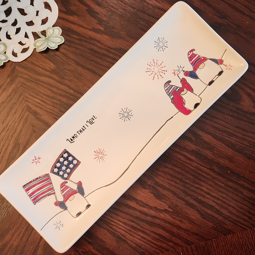 Ceramic Serving platter, Patriotic themem